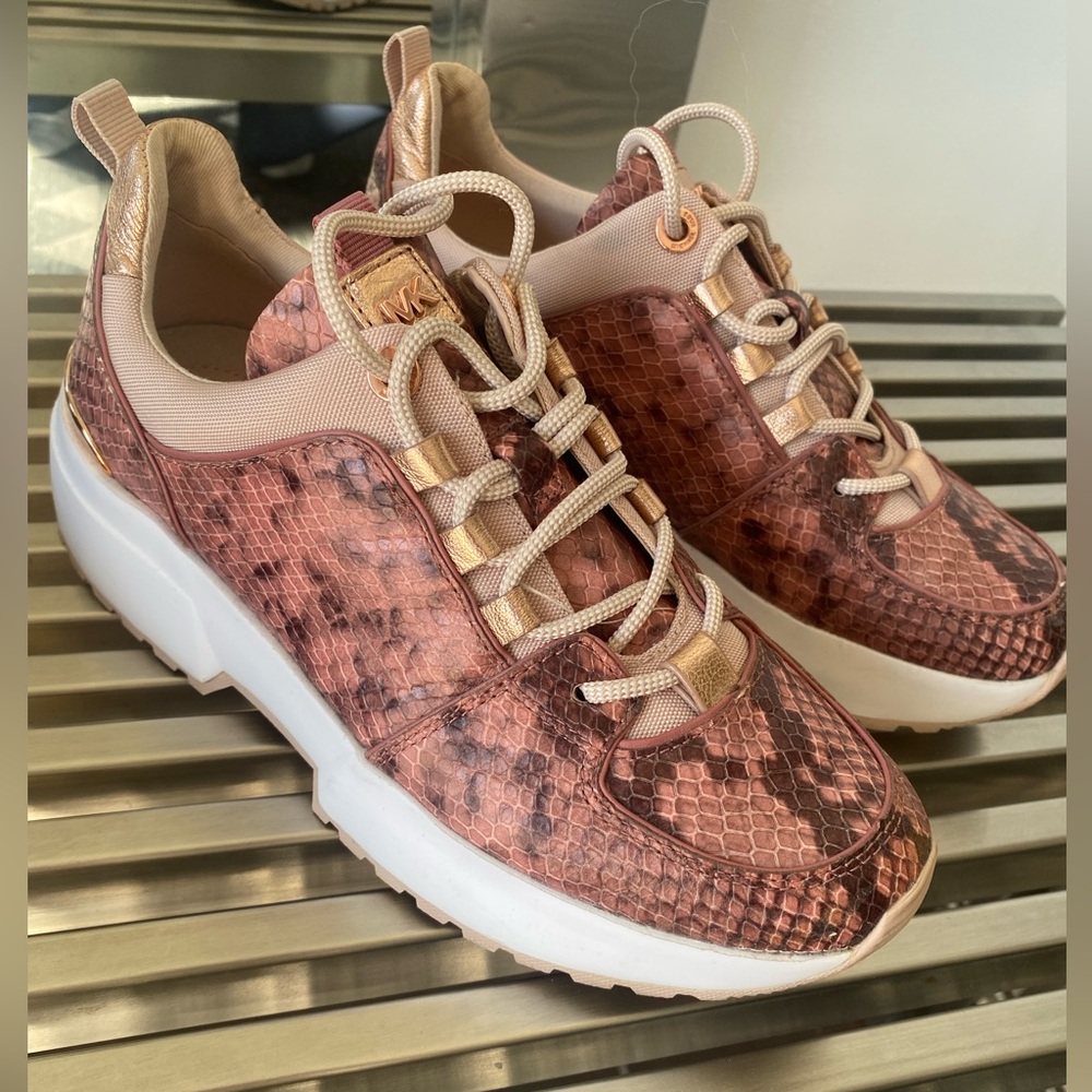 Michael Kors Pink Leather Sneakers